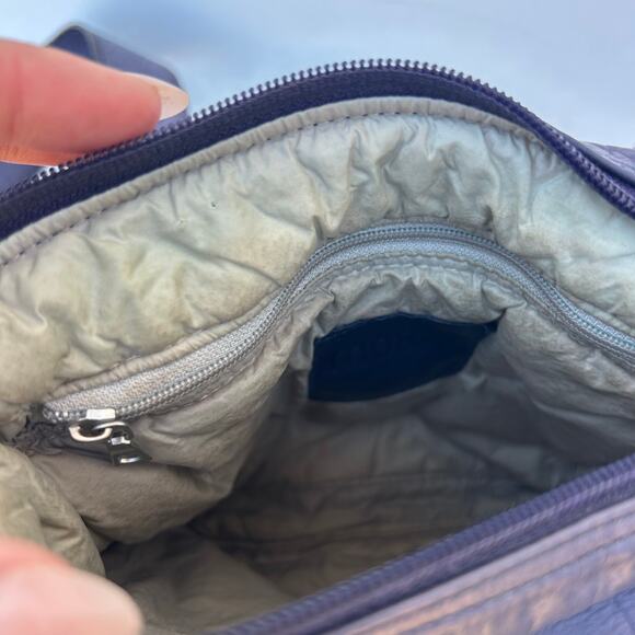 M0851 Leather Blue Crossbody Bag Medium Purse Practical Travel - Picture 9 of 11